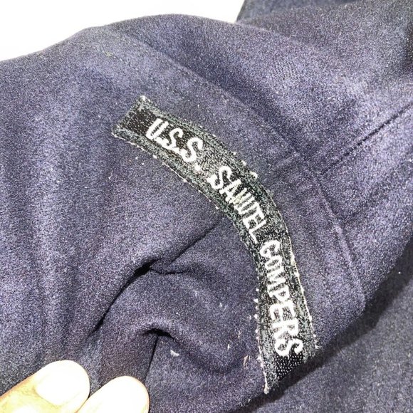 1964 VIETNAM ERA sz38/REG US NAVY SAILOR BLACK JUMPER CRACKER JACK w/CAP JG 01 - Picture 3 of 12